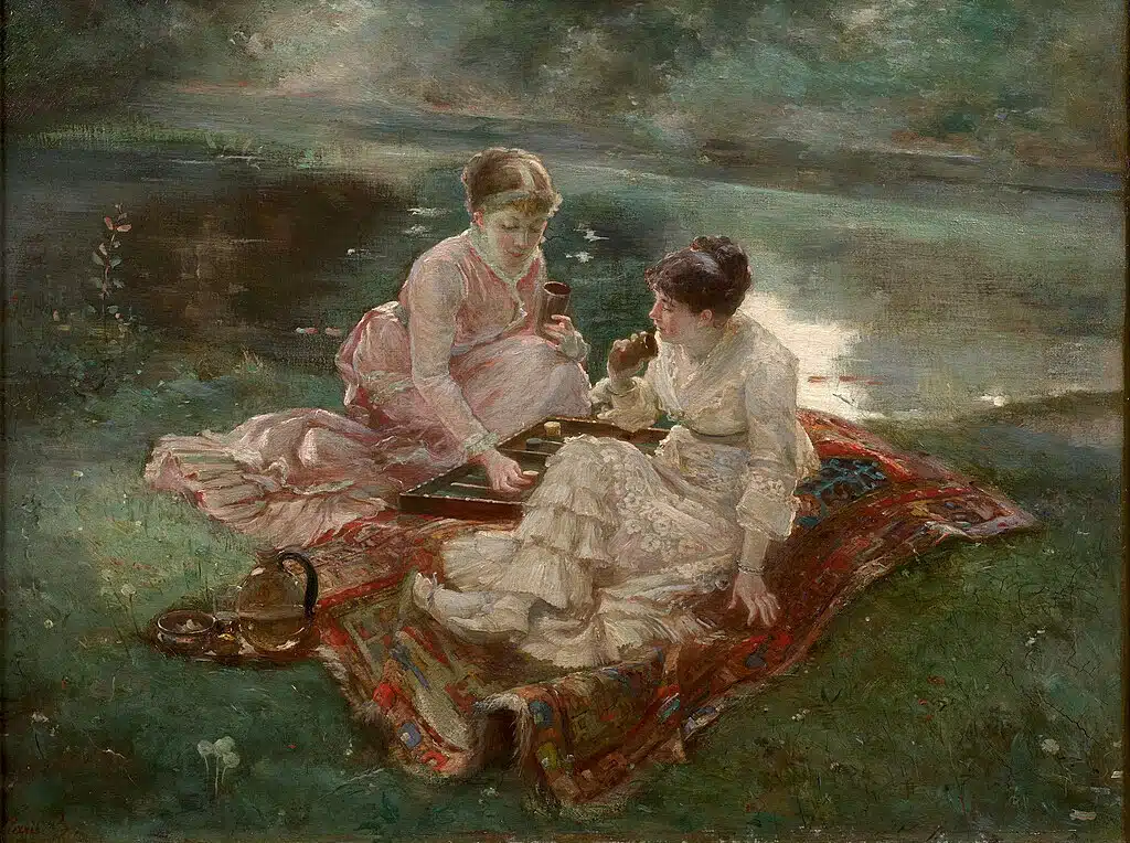 Bracquemond's impressionist work The Backgammon Players (Les joueuses de jacquet)