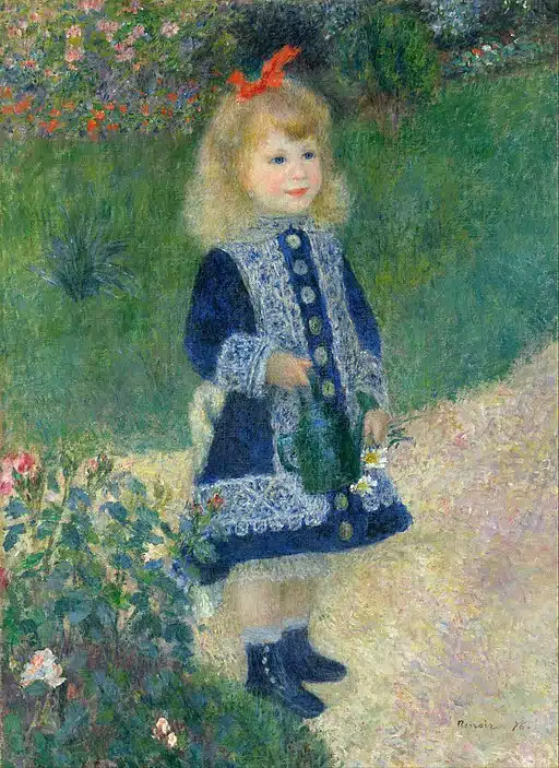 Renoir's famous girl with a watering can painting.