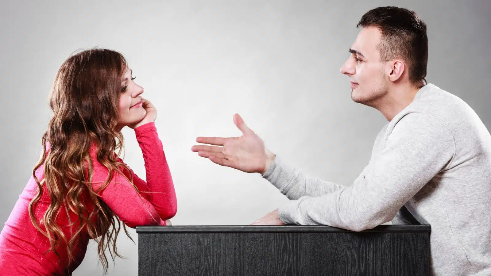 A man tries to convince his girlfriend to compromise after an argument.