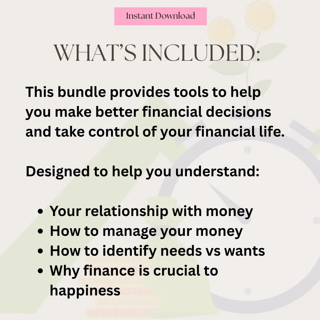 Image showing the relationship with money content included in the DIY financial coach bundle
