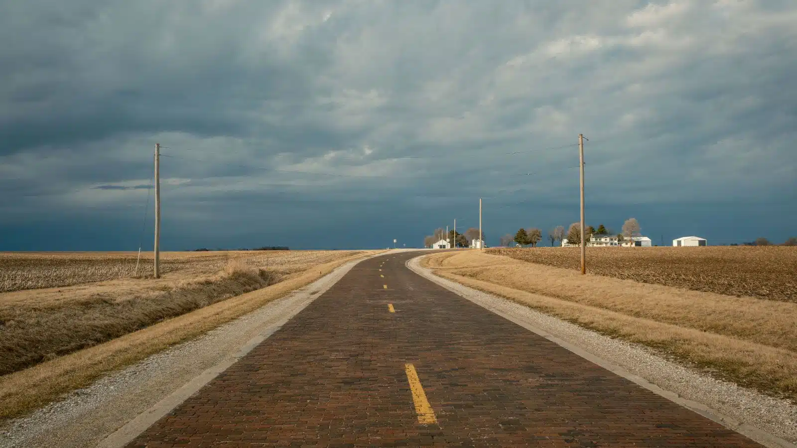 An old brick road near Auburn, IL represents some of the interesting things in Illinois outside of Chicago.