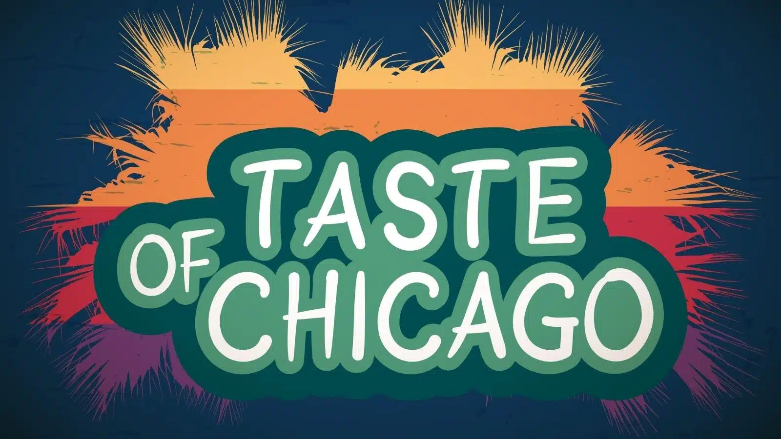 Graphic for a Taste of Chicago festival banner.