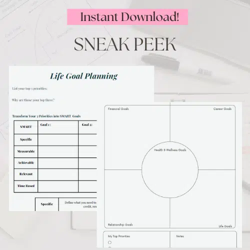 Action Plan Template Printable Bundle for Achieving Your Goals - Image 4