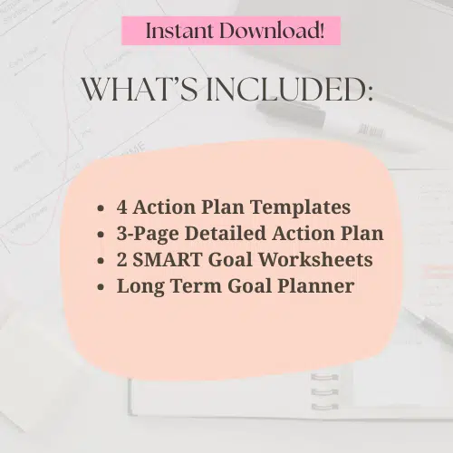 Action Plan Template Printable Bundle for Achieving Your Goals - Image 3
