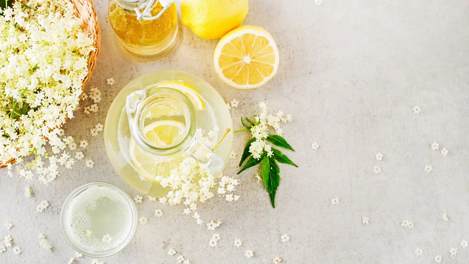 Fresh elderflower lemonade.