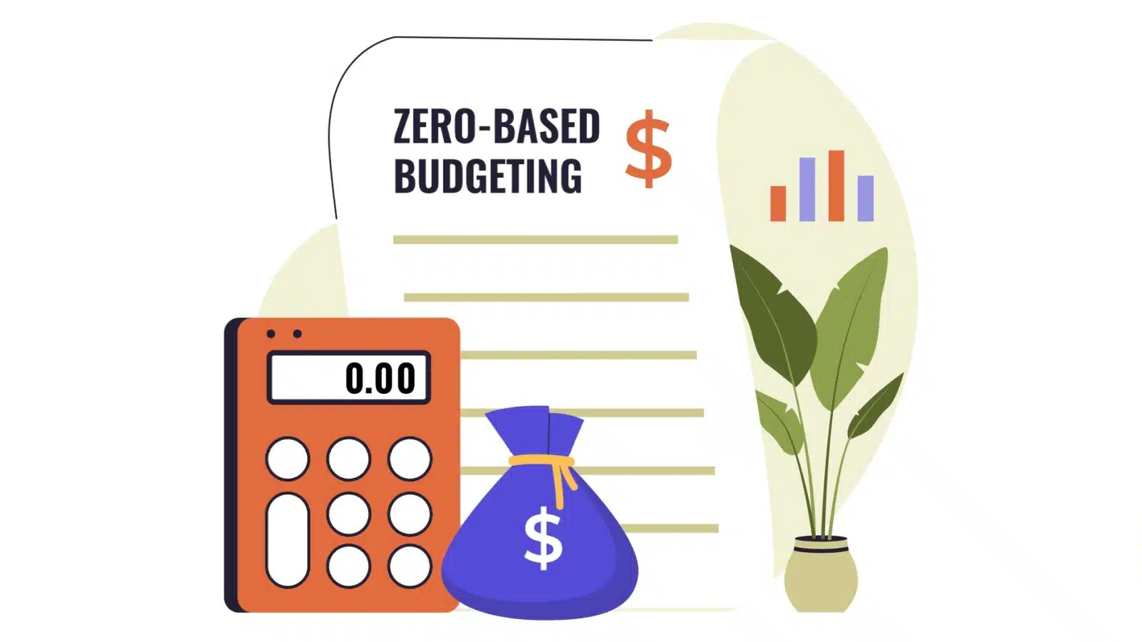 Graphic representing zero based budgeting.